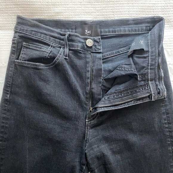 3X1 NYC WASHED BLACK HIGH RISE FLARED JEANS - 31 - Picture 4 of 8